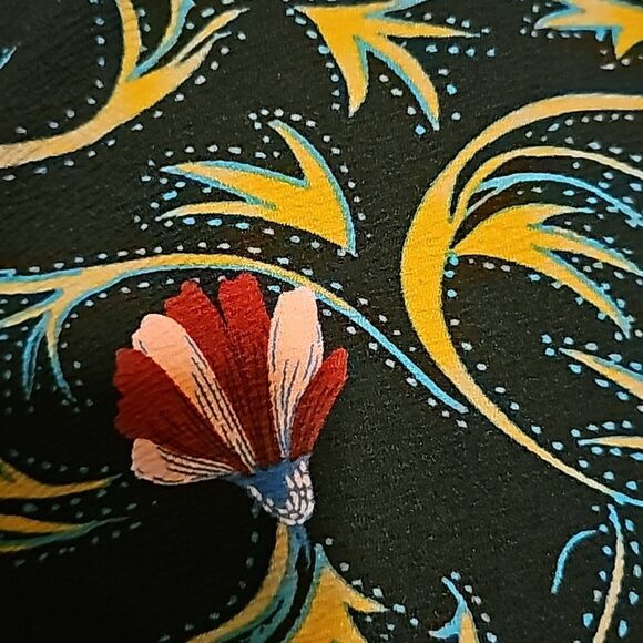 LULAROE "Nicole" Black Red Floral A-Line Dress - Size 2XL - Picture 6 of 8